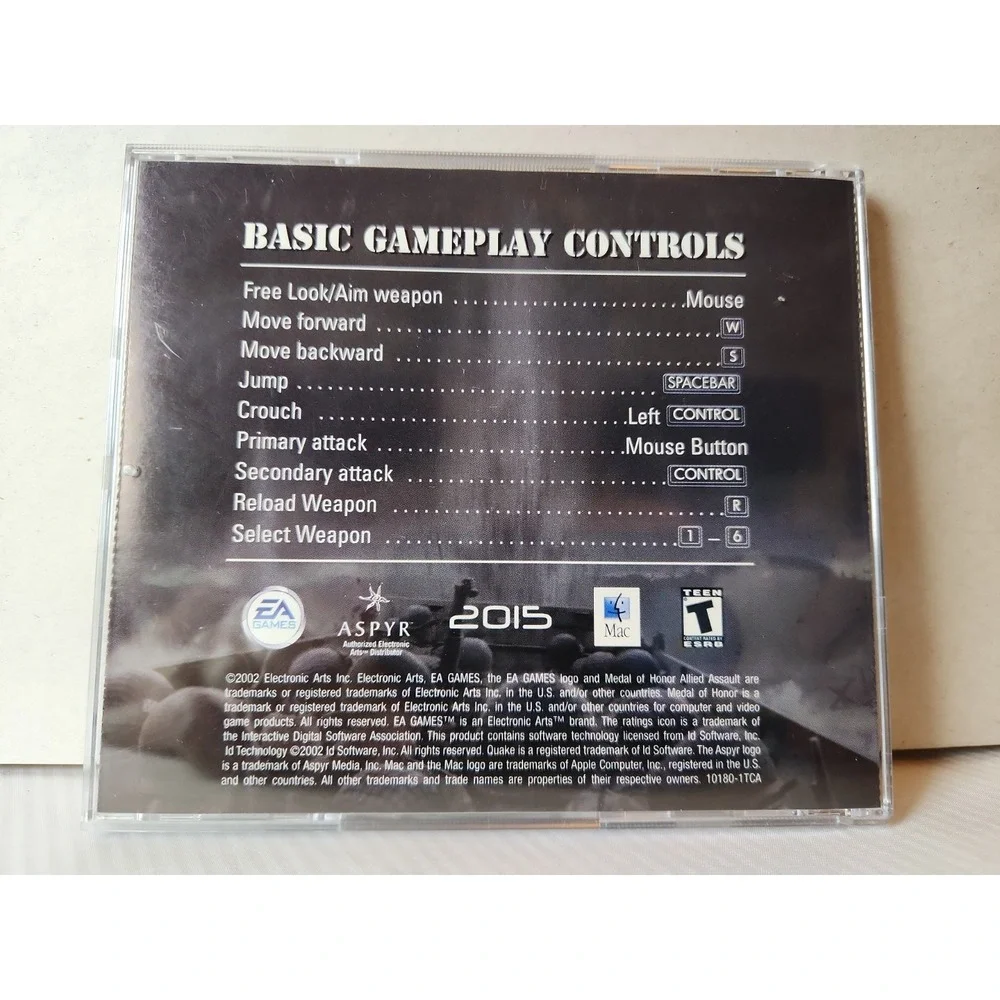 Vintage Medal of Honor: Allied Assault MAC FORMAT 2002 Two Disc Set Rare Preown